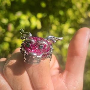 Vintage Sparkle Dragon Stretch Ring